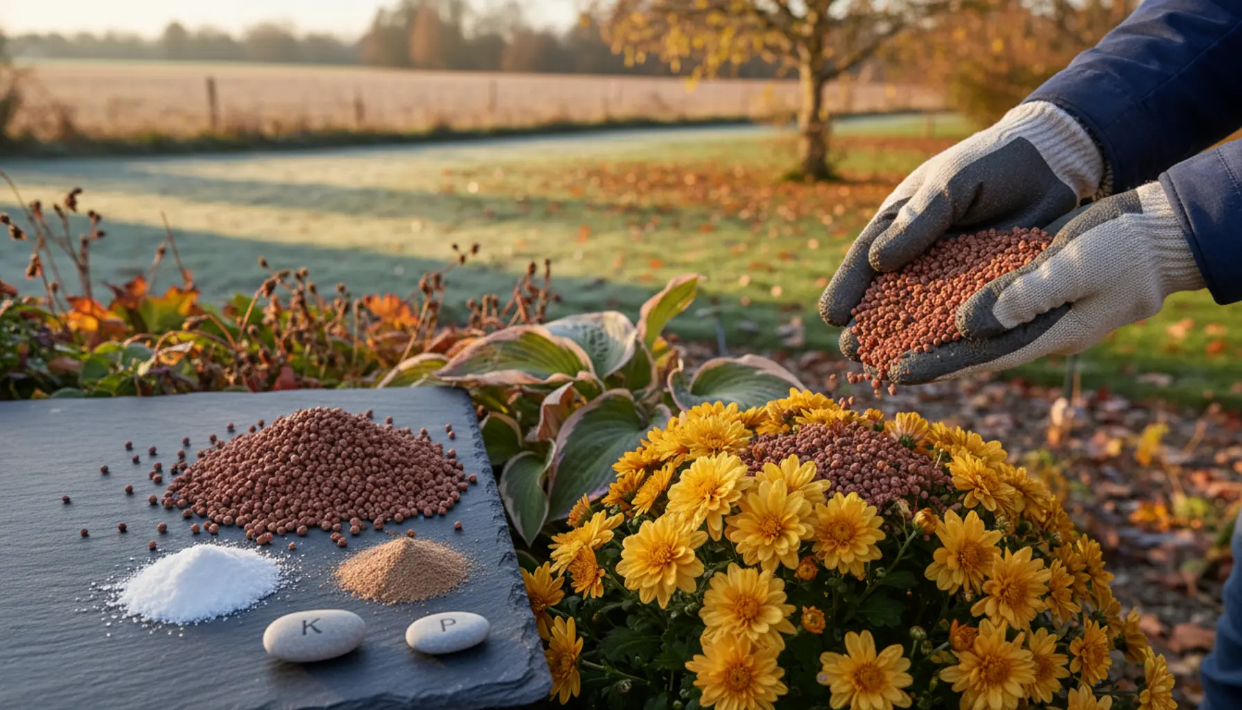 nawozy jesienne z fosforem i potasem dla trawnika i roślin ogrodowych