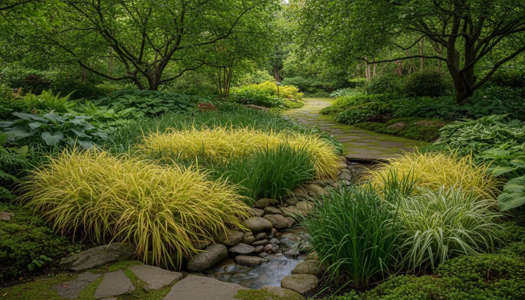 Hakonechloa do cienia i półcienia ozdobna trawa do cienistych miejsc